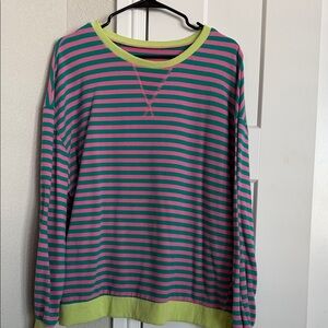 Striped Pink and Green Sweater